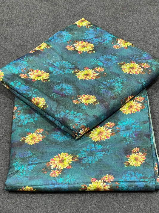 2 Pc Women’s Unstitched Printed Suit: